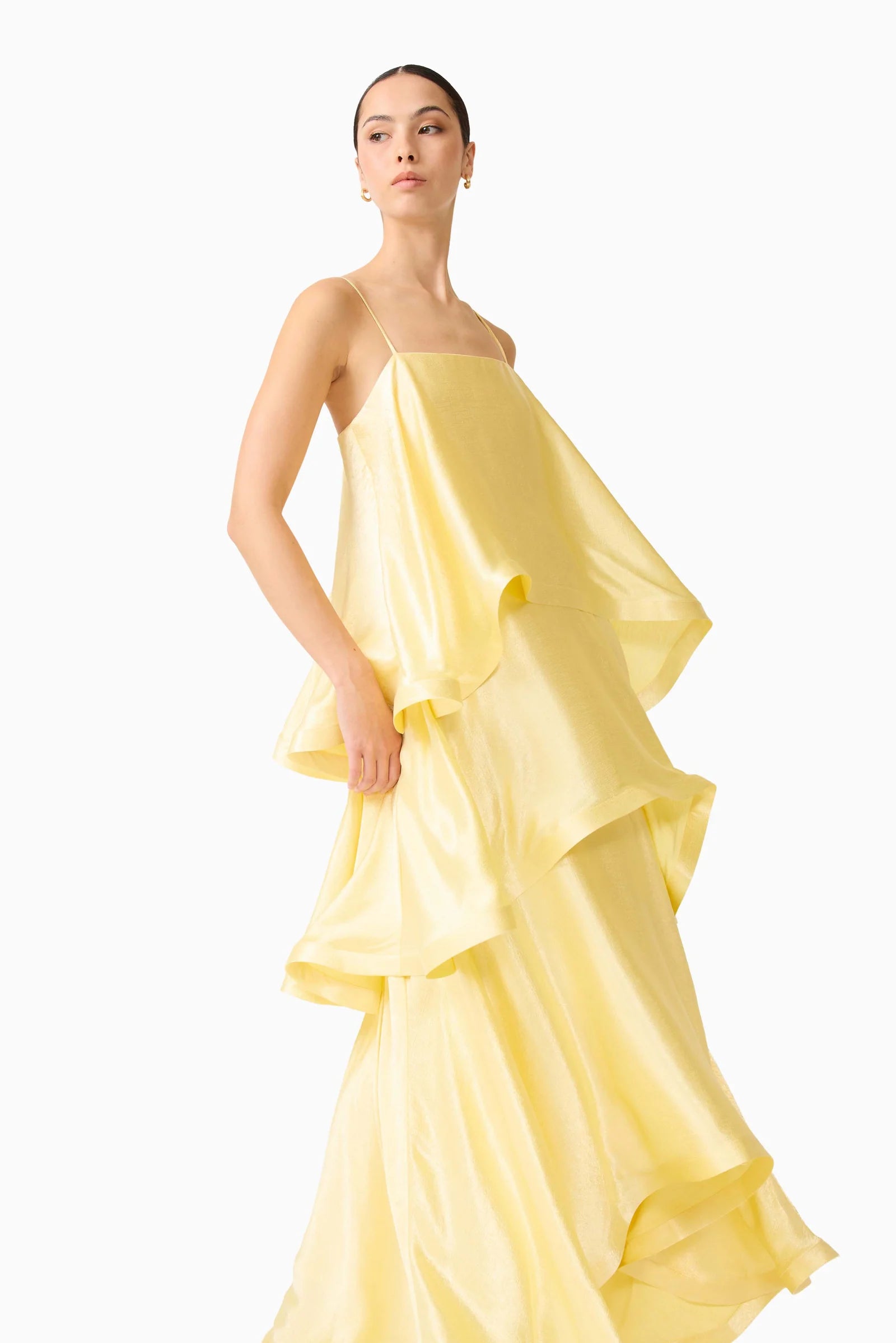 Tilly Tiered Maxi Dress in Butter Yellow Dress to Impress Rentals Tilly Tiered Maxi Dress in Butter Yellow Dress to Impress Rentals