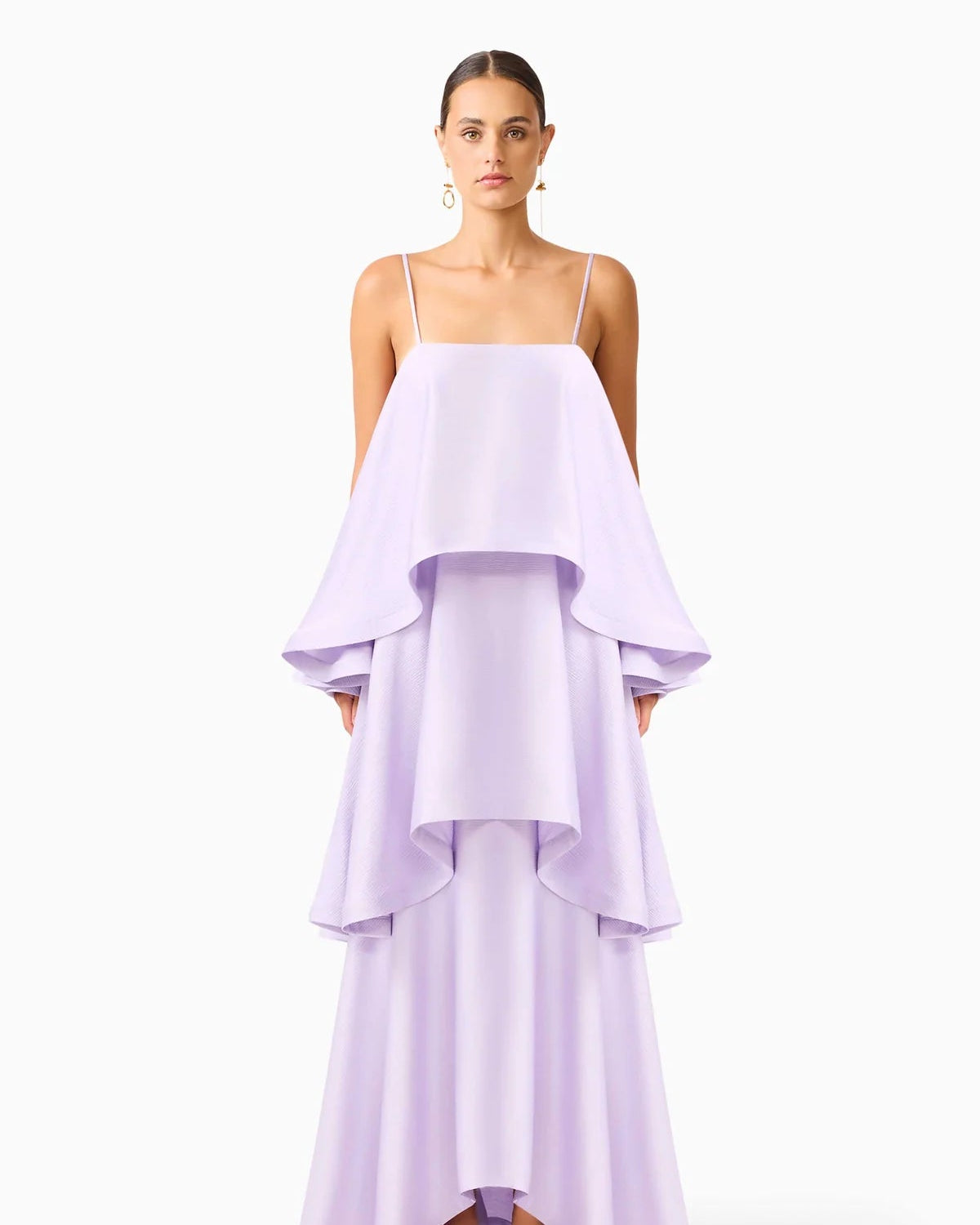 Tilly Tiered maxi dress in purple