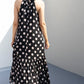 Evertime Polka Dot Halter Maxi Dress