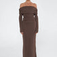 Lorena maxi dress ash brown