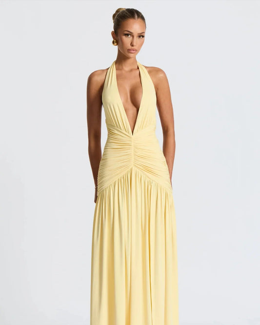 Melania maxi dress Lemon
