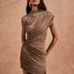 Ravenna mini dress spandex jersey taupe