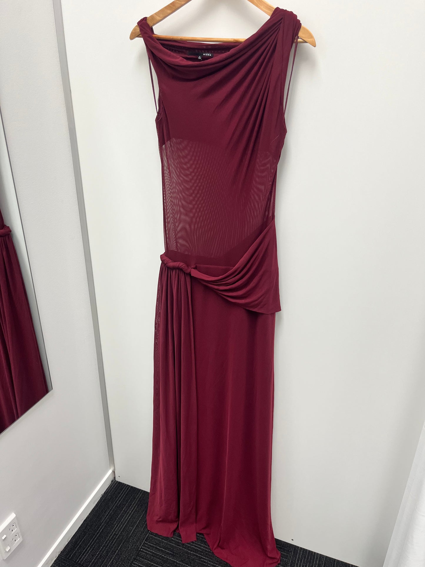 SALE - The silas mesh dress plum (XL)