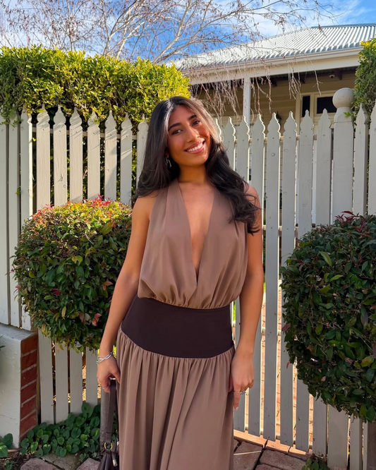 Ophelia dress brown