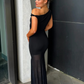 Indigo twist dress black