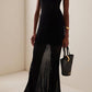 Indigo twist dress black