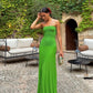 Knitted bandeau maxi dress