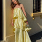 Tilly Tiered Maxi Dress in Butter Yellow