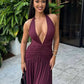 Melania maxi dress Cherry Lacquer
