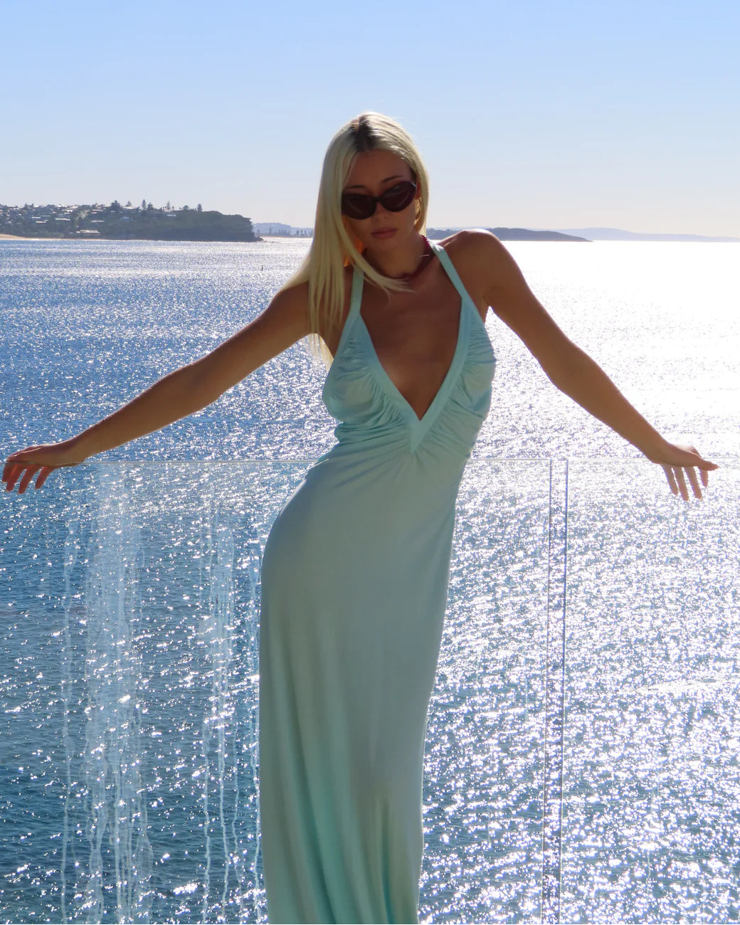 Angelina Maxi in Aqua