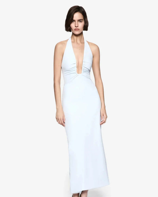 The Lusi crepe dress skywriting