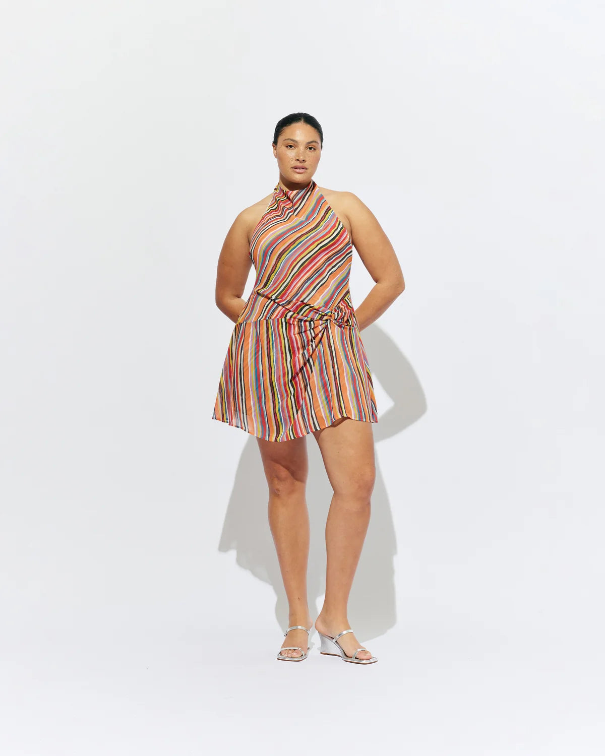 Madrid mini dress liquorice stripe