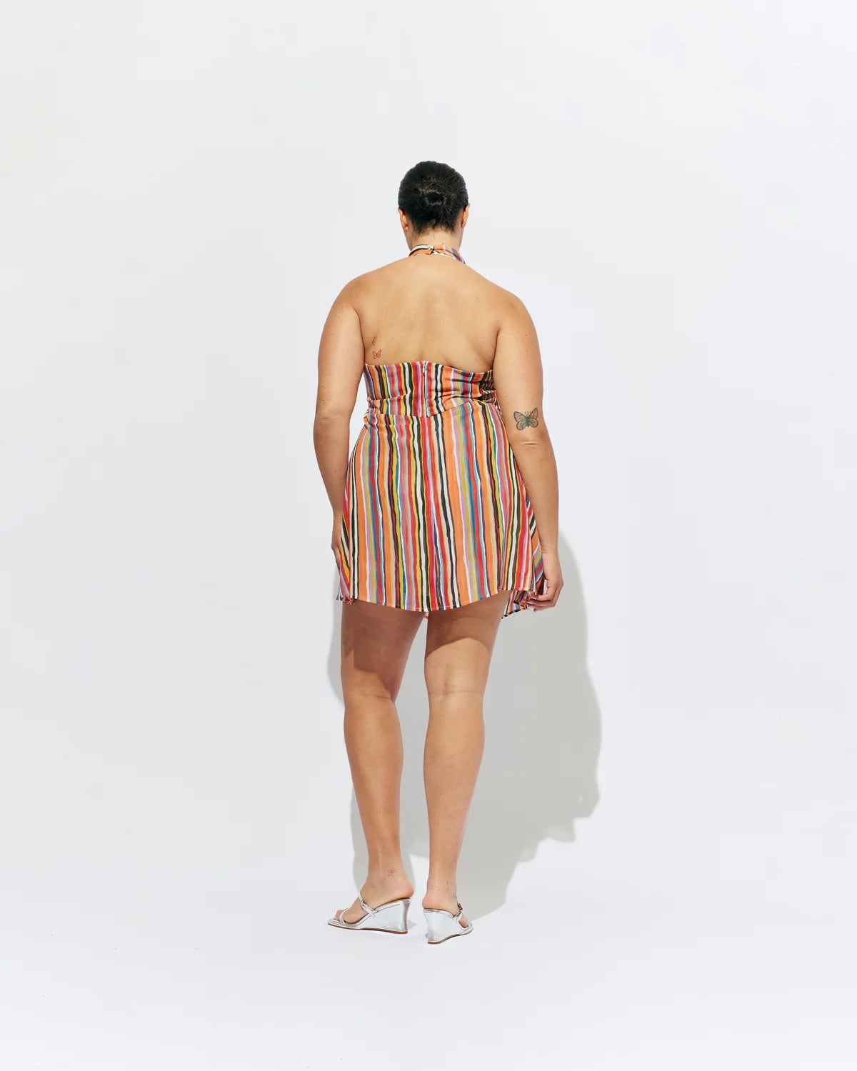 Madrid mini dress liquorice stripe