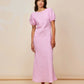 Kos linen dress pink