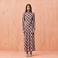 Madrid long sleeve dress haze tartan