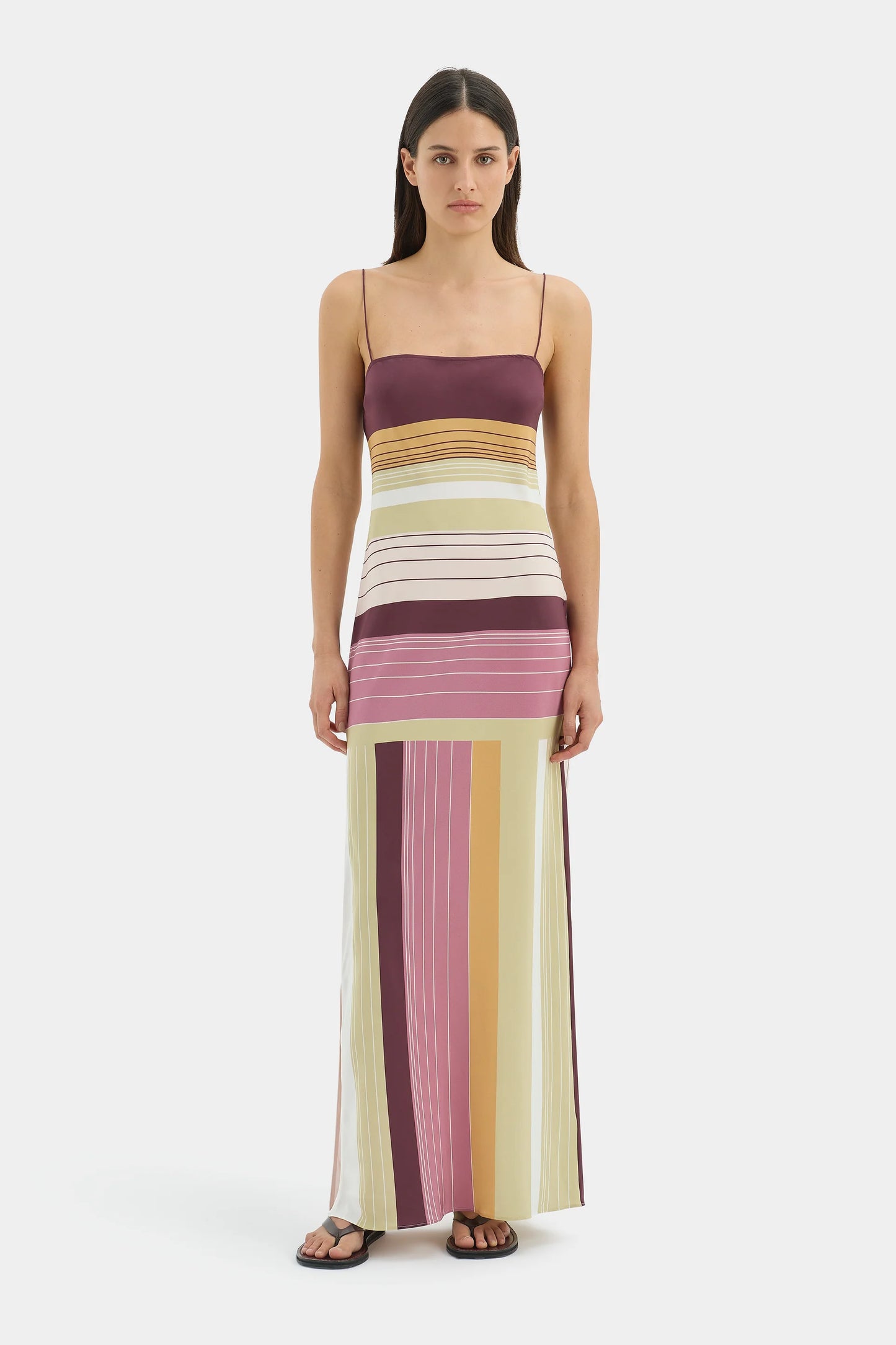 Fontana slip dress elisa stripe