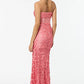 Supreme extreme strapless gown peony