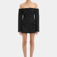 Sandrine tailored mini dress black