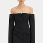 Sandrine tailored mini dress black