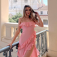Sarina apricot maxi dress
