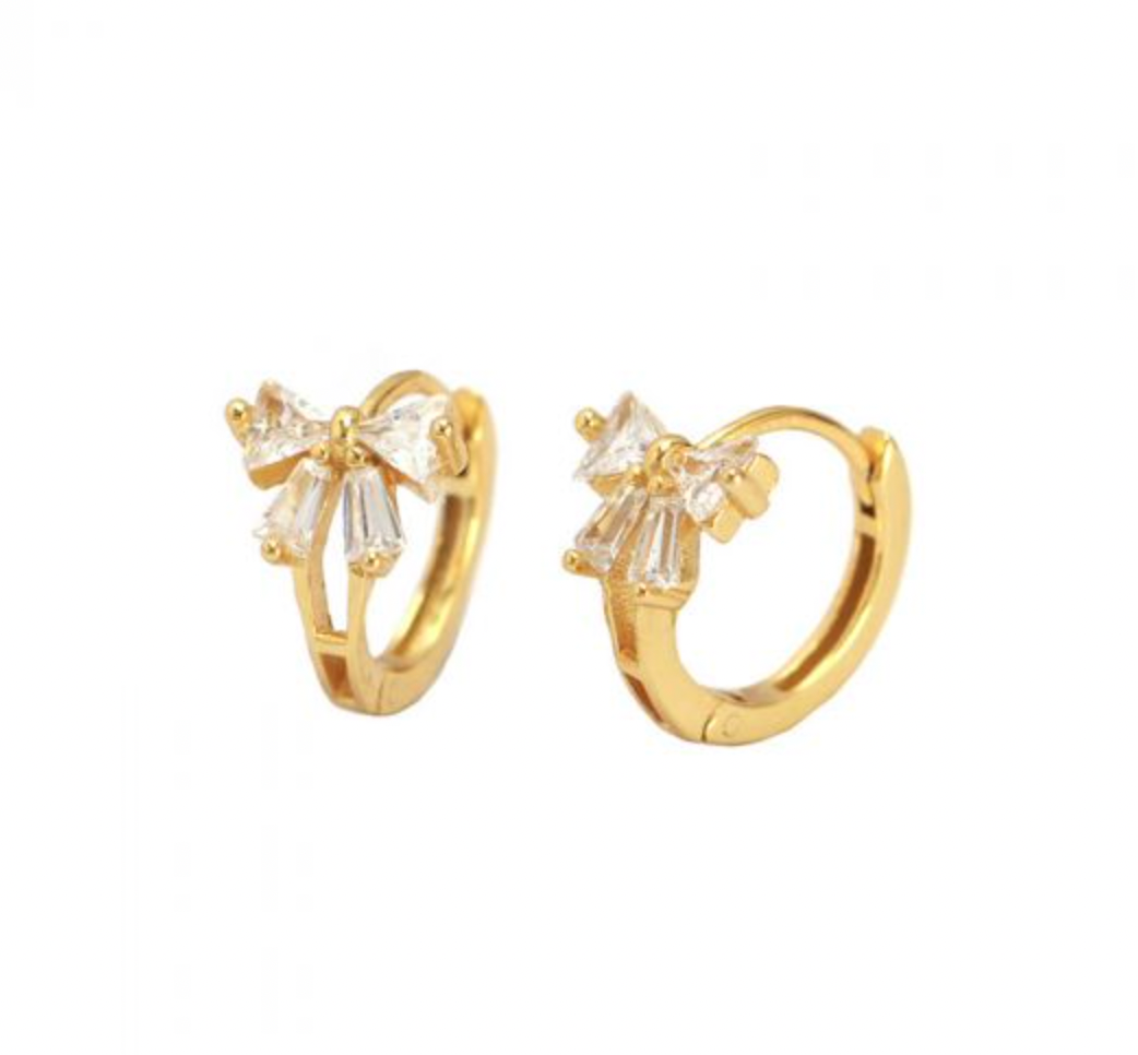 Mini bow earrings - Yellow Gold