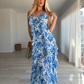 Blue Roses maxi dress