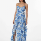 Blue Roses maxi dress