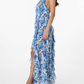 Blue Roses maxi dress