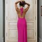 Halter Maxi Dress Fuchsia