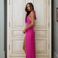 Halter Maxi Dress Fuchsia