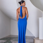 Saint Plunge Maxi Dress Sapphire