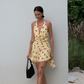 Harlow polka halter dress butter spot