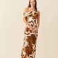Melon maxi dress cosmos
