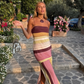 Fontana slip dress elisa stripe