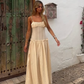 Jacinda drop waist maxi dress cream