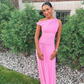 The silas mesh dress pink
