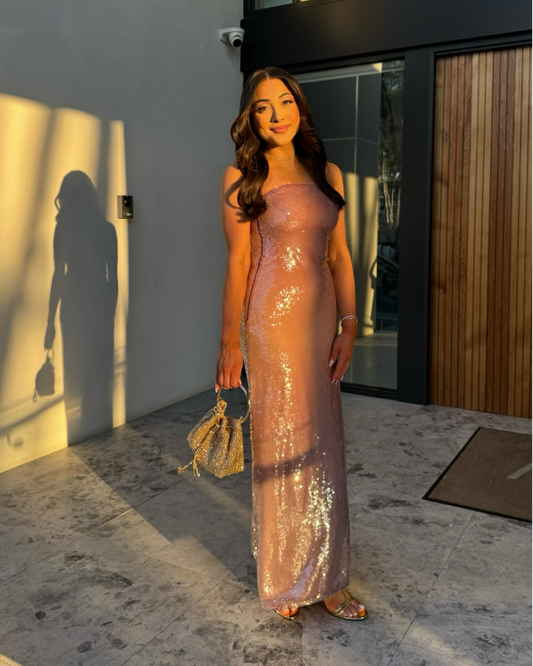 Limy Strapless Maxi Dress burgundy