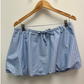 SALE - Blue pin stripe bubble mini skirt (L)