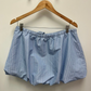 SALE - Blue pin stripe bubble mini skirt (L)