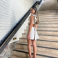 Flounce mini dress