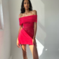 Nico off shoulder mini dress watermelon