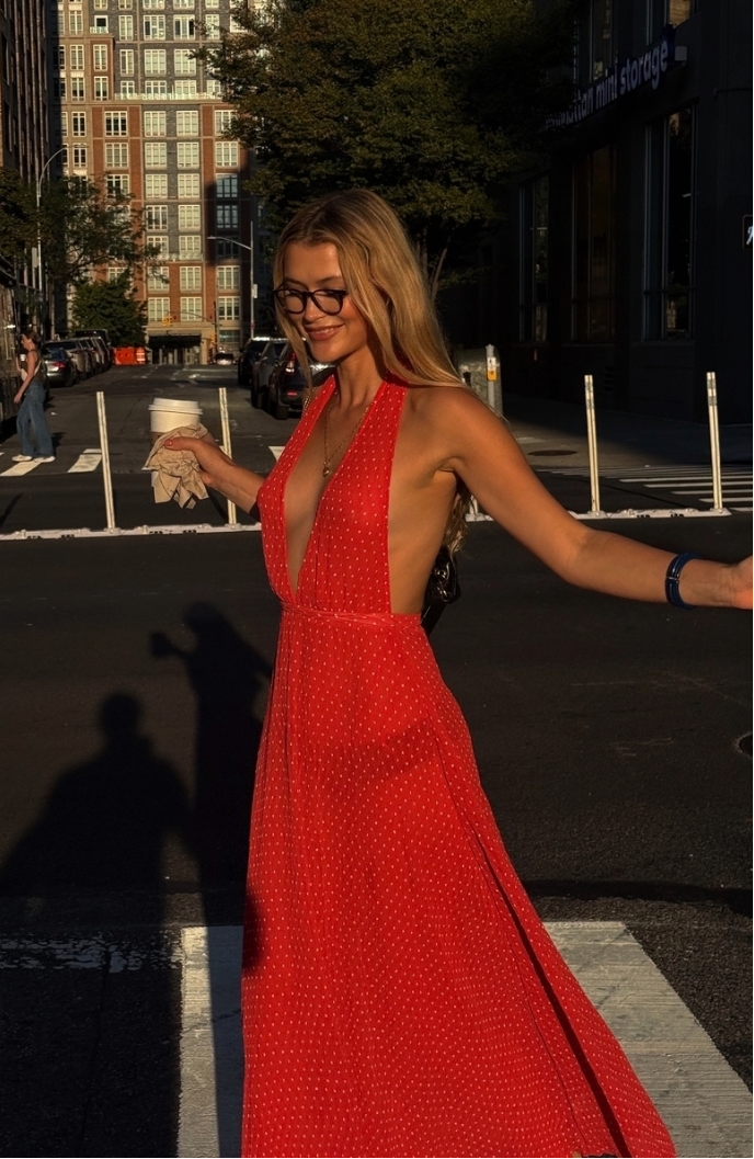 District maxi tomato polka