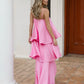 Tilly Tiered Maxi Dress in Pink