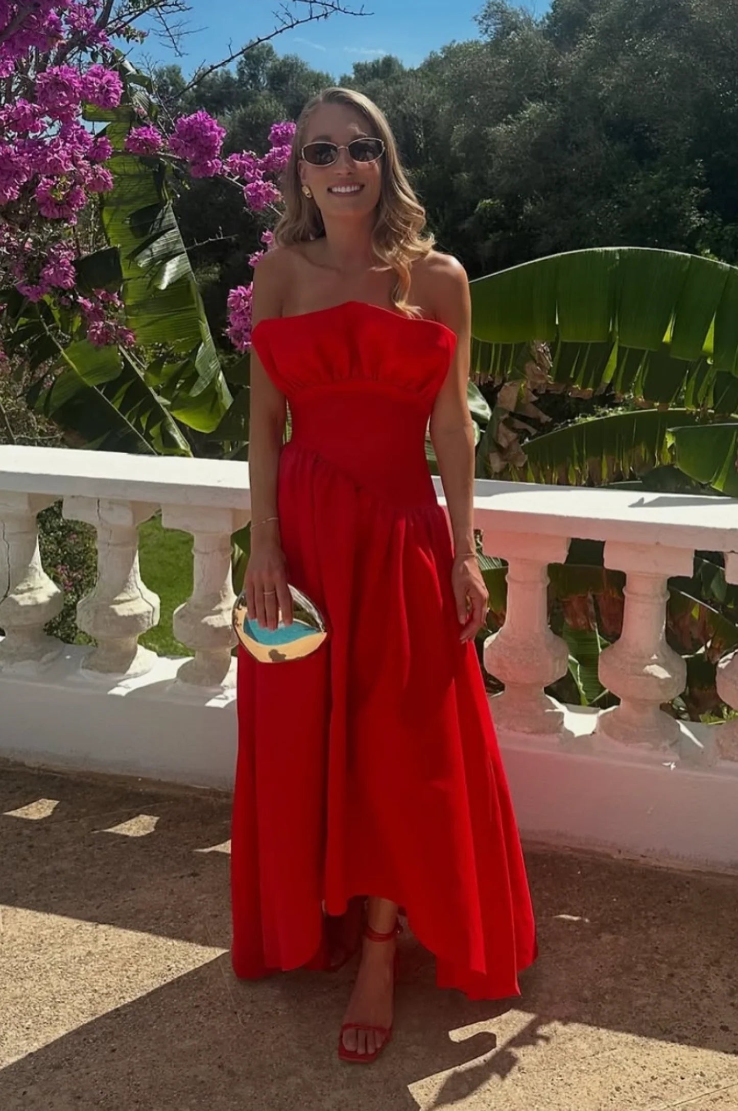 Laurel Sleeveless Maxi Dress In Red