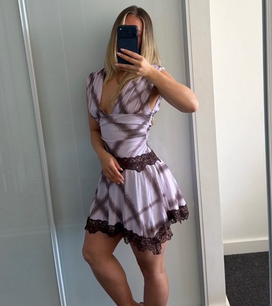Ashti mini dress plaid
