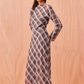 Madrid long sleeve dress haze tartan