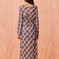 Madrid long sleeve dress haze tartan