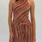Madrid mini dress liquorice stripe