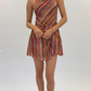 Madrid mini dress liquorice stripe