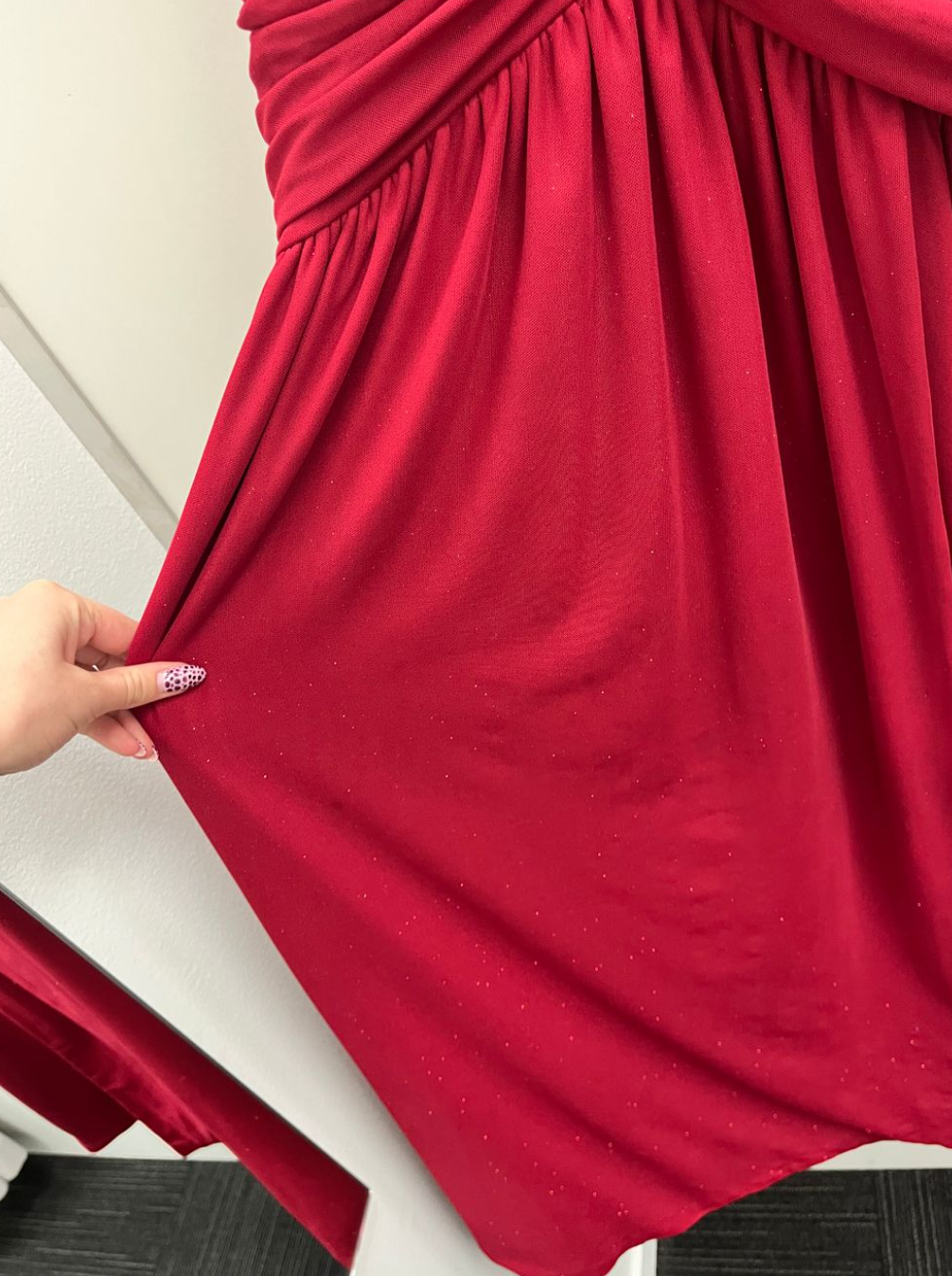 SALE - Melania maxi dress red sparkle (XS)